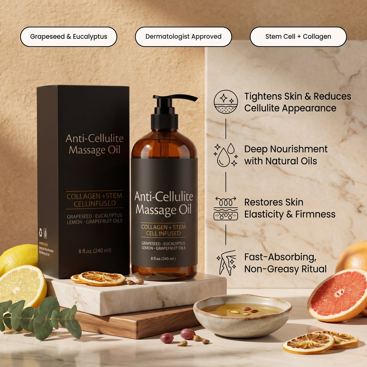Rated Wow™ Anti-Cellulite Massage Oil